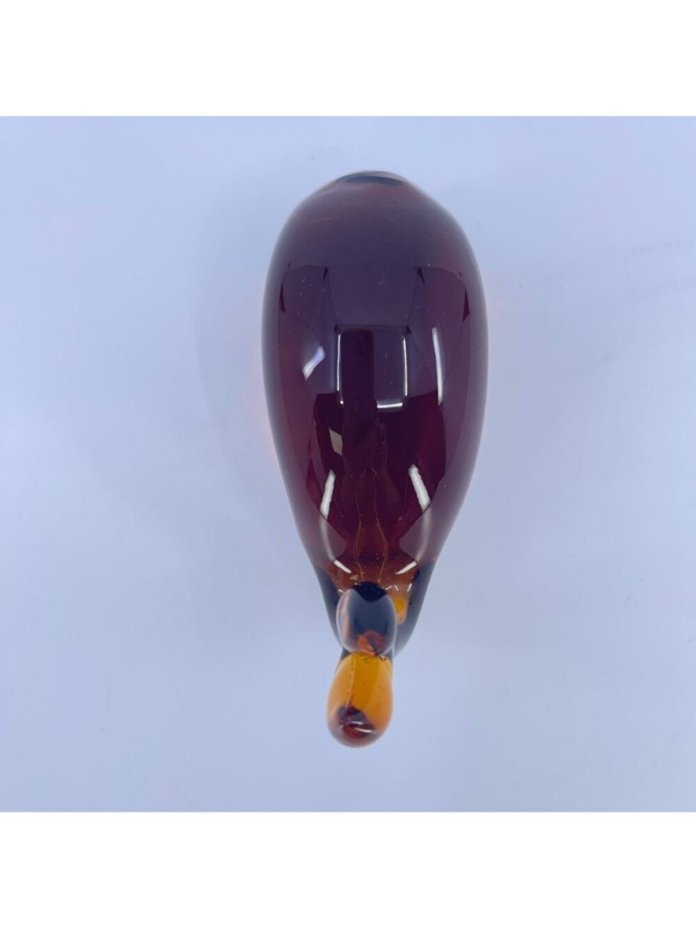 vintage pilgrim glass whale amber hand sculpted nautical coastal decor - Picture 9 of 10